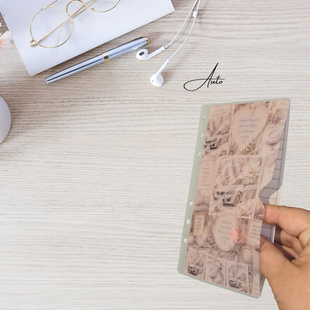 11 verschiedene 4er Register mit 4 Umschlägen im Collagen-Design A6