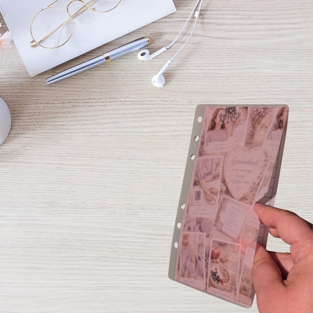 11 verschiedene 4er Register mit 4 Umschlägen im Collagen-Design A6
