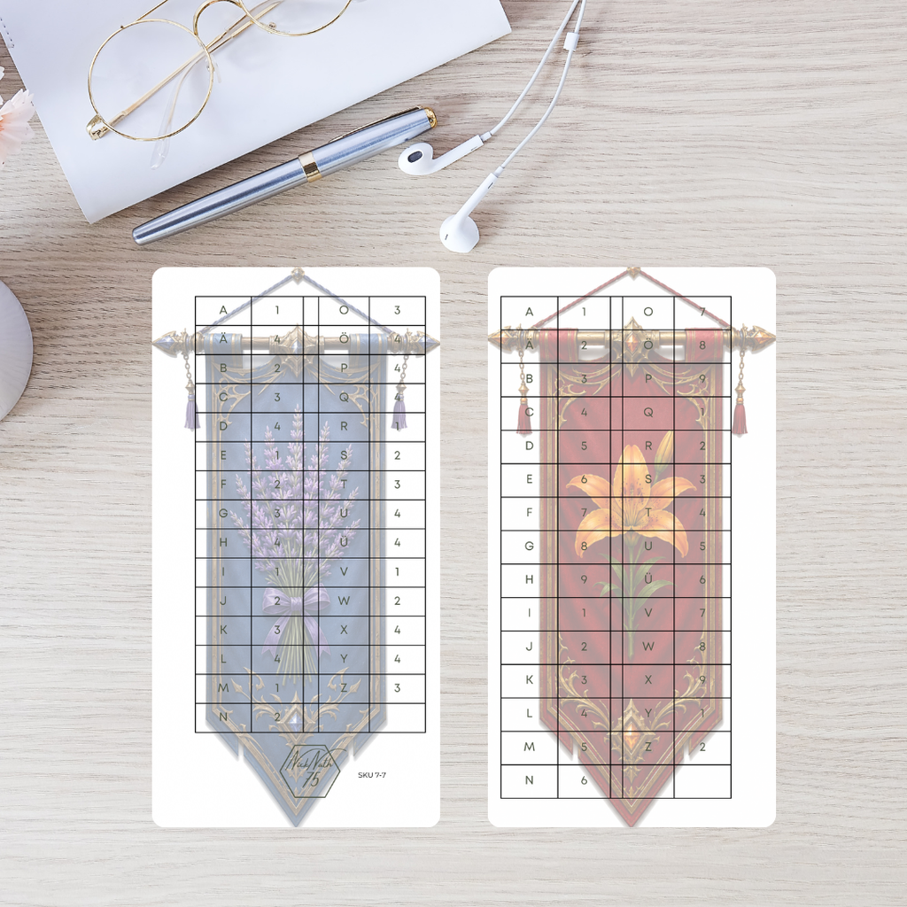 Lavender vs. Lilien Sparspiel für A6 Binder