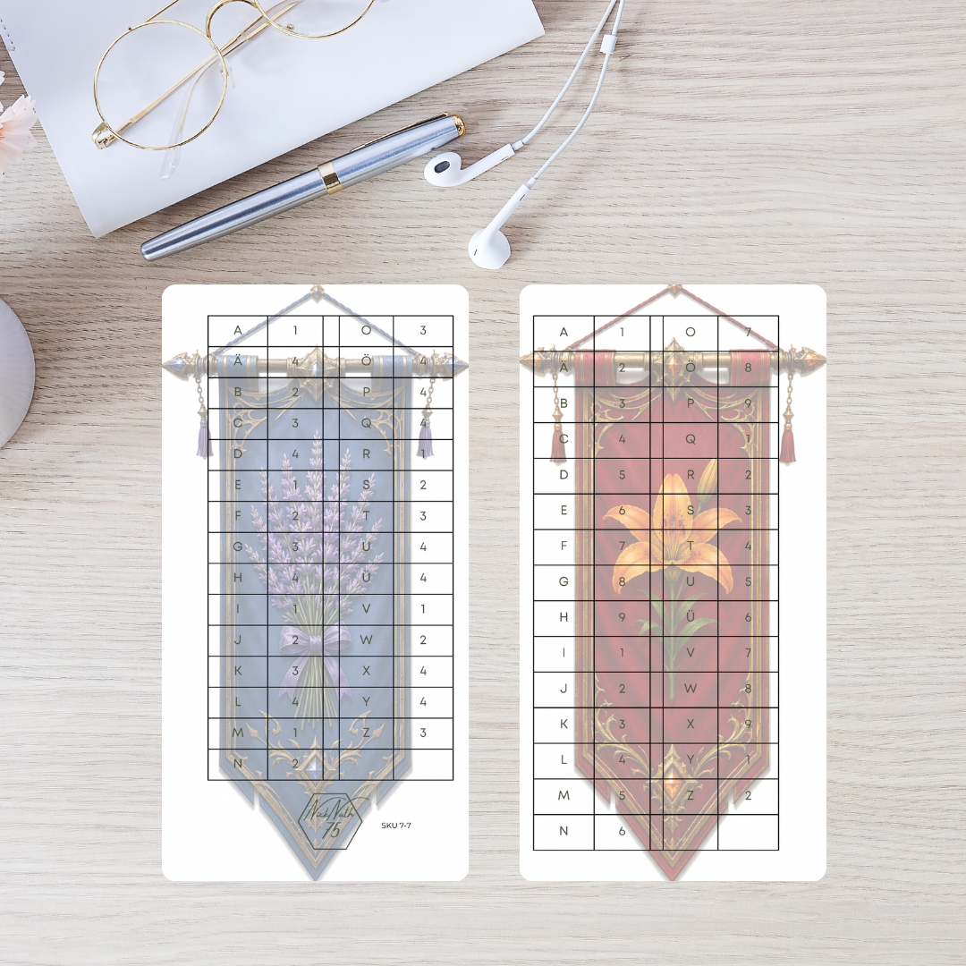 Lavender vs. Lilien Sparspiel für A6 Binder