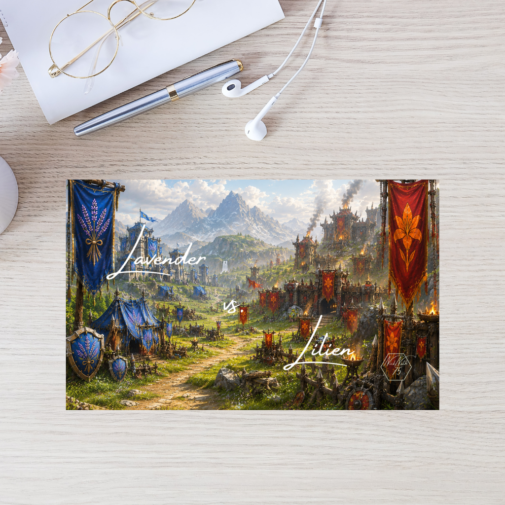 Lavender vs. Lilien Sparspiel für A6 Binder