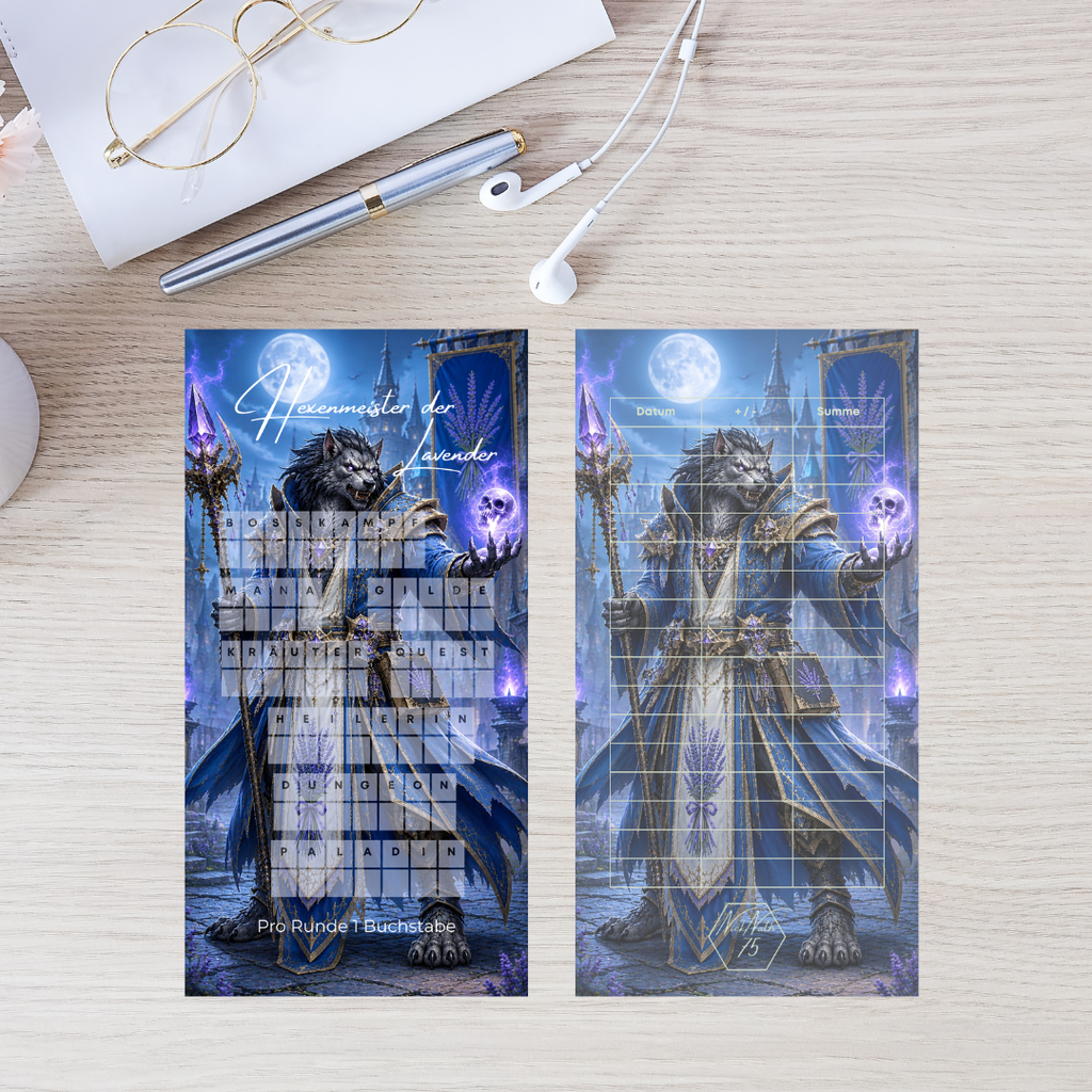Lavender vs. Lilien Sparspiel für A6 Binder