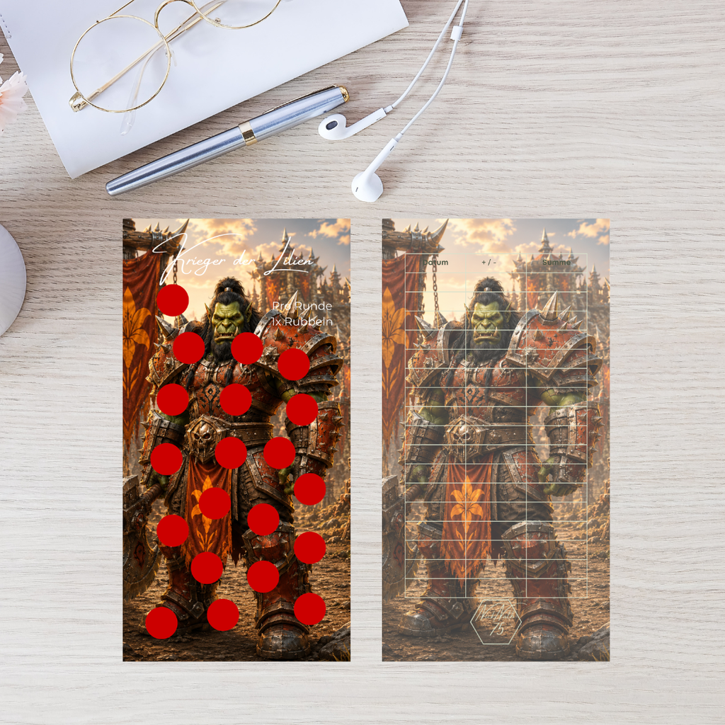 Lavender vs. Lilien Sparspiel für A6 Binder