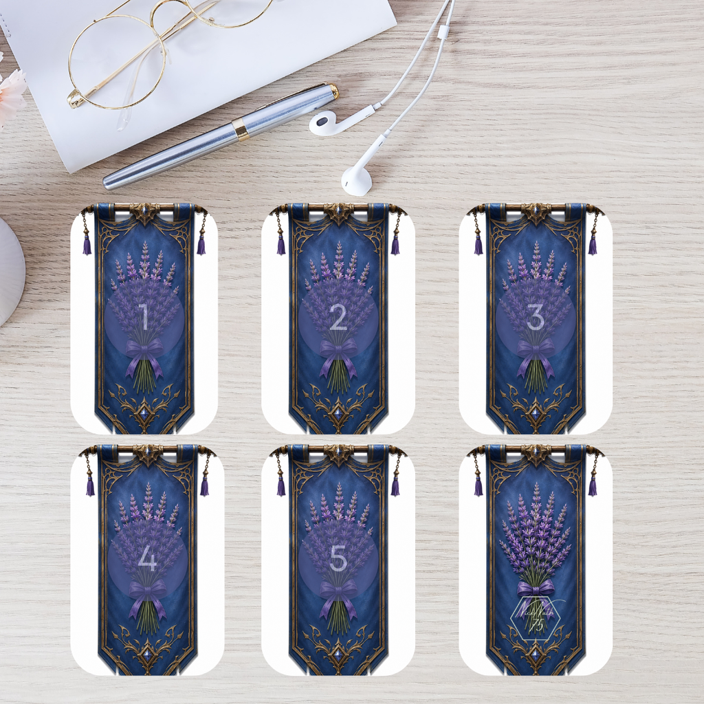Lavender vs. Lilien Sparspiel für A6 Binder