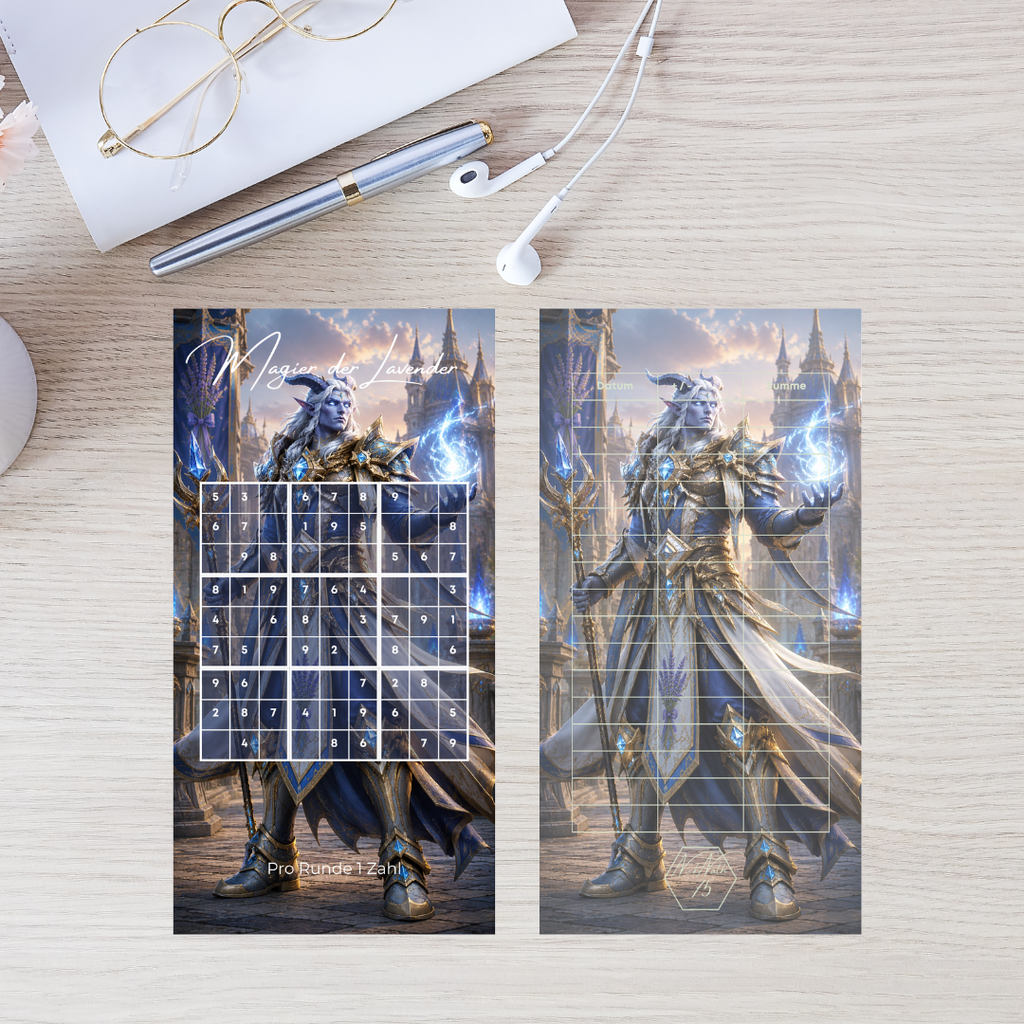 Lavender vs. Lilien Sparspiel für A6 Binder