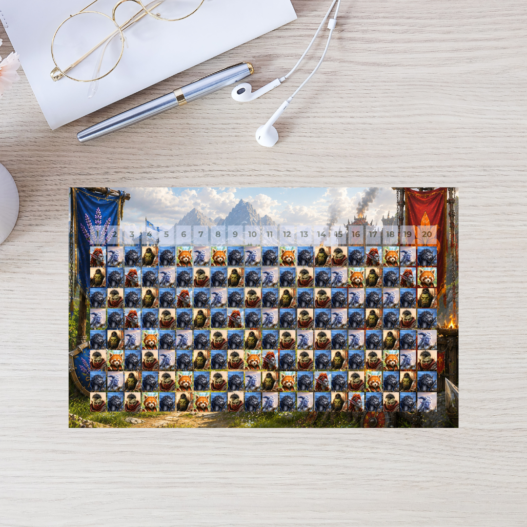 Lavender vs. Lilien Sparspiel für A6 Binder