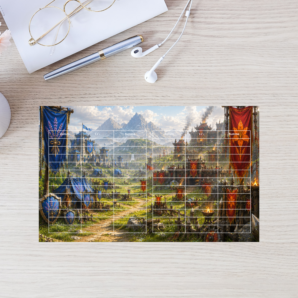 Lavender vs. Lilien Sparspiel für A6 Binder