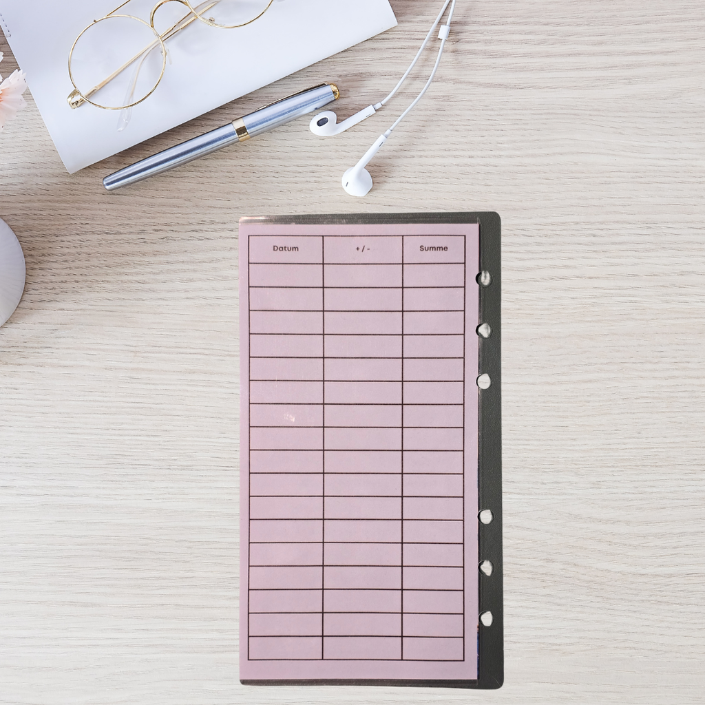 Lavender vs. Lilien Sparspiel für A6 Binder