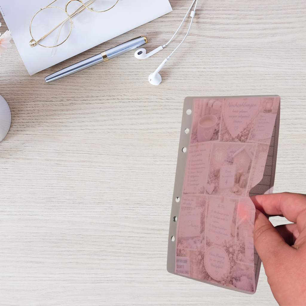 11 verschiedene 4er Register mit 4 Umschlägen im Collagen-Design A6