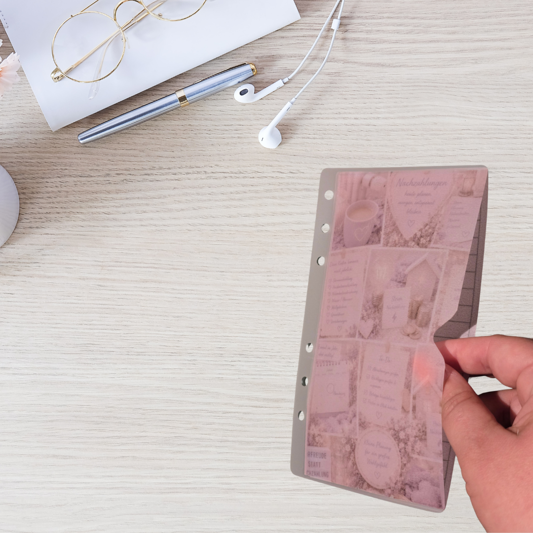 11 verschiedene 4er Register mit 4 Umschlägen im Collagen-Design A6