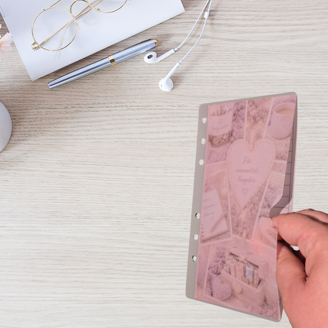 11 verschiedene 4er Register mit 4 Umschlägen im Collagen-Design A6