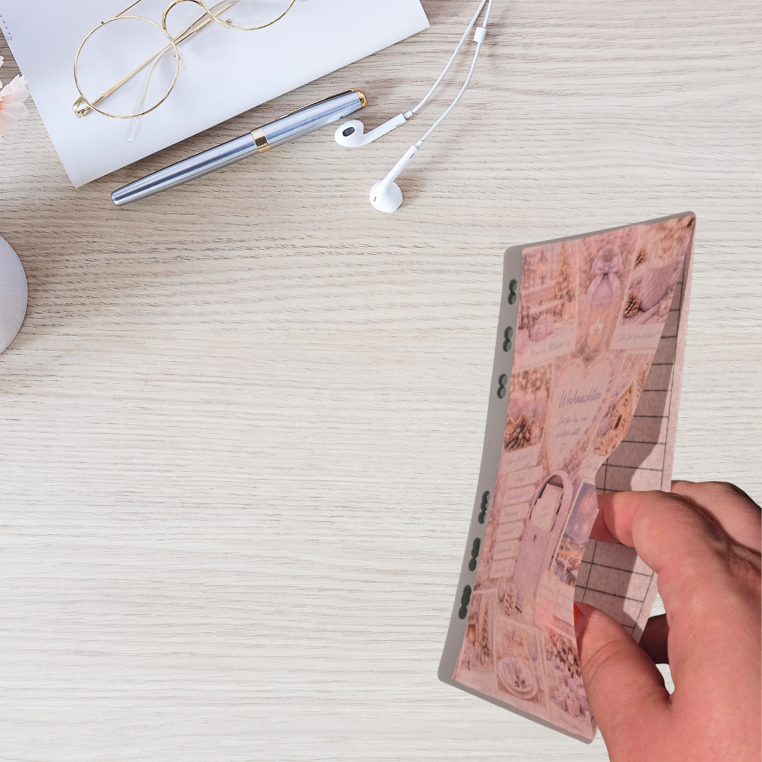 11 verschiedene 4er Register mit 4 Umschlägen im Collagen-Design A6