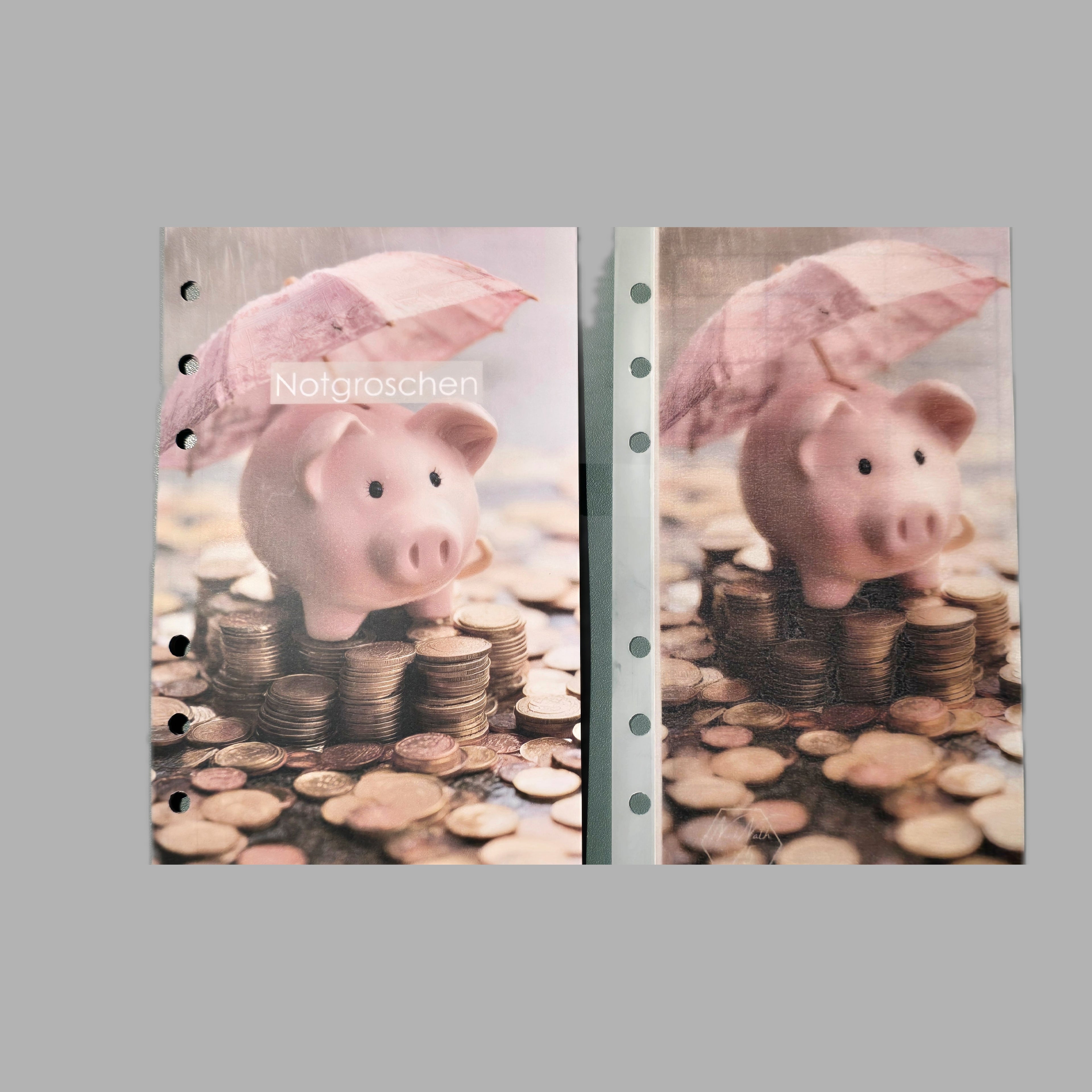 Notgroschen 4er Register mit 4 Umschlägen A6